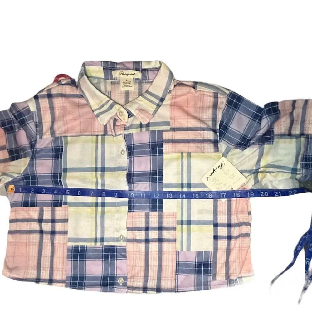 PASSPORT cropped patchwork top - Picture 6 of 7